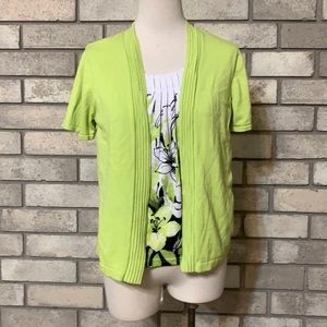 cardigan with attached blouse petite small